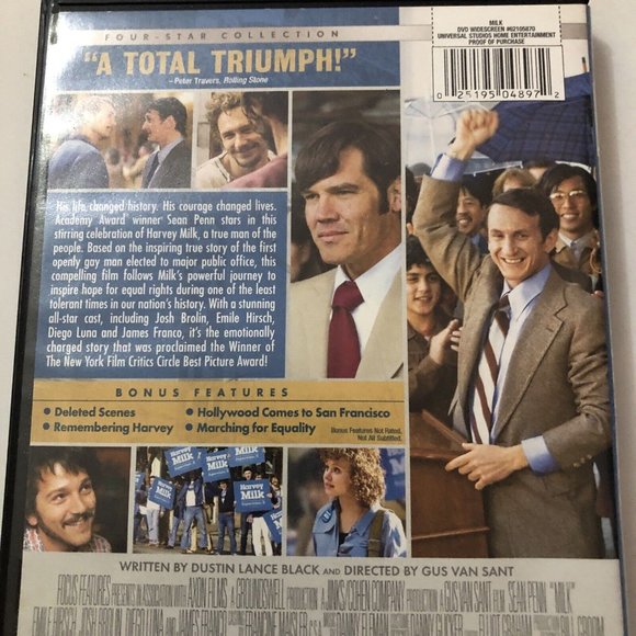 Milk (DVD, 2009, Widescreen) Emile Hirsch Sean Penn Harvey Milk Josh Brolin - Picture 5 of 6